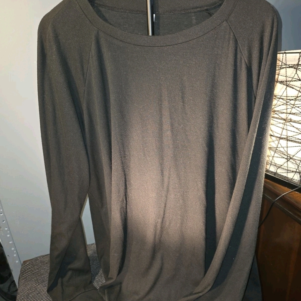 Women's Black Long Sleeve Lightweight Sweater 3x